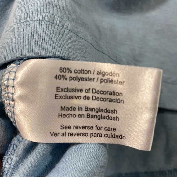 Eddie Bauer Shirt Men XL short sleeve light blue cotton blend mens T-shirt - Picture 2 of 7